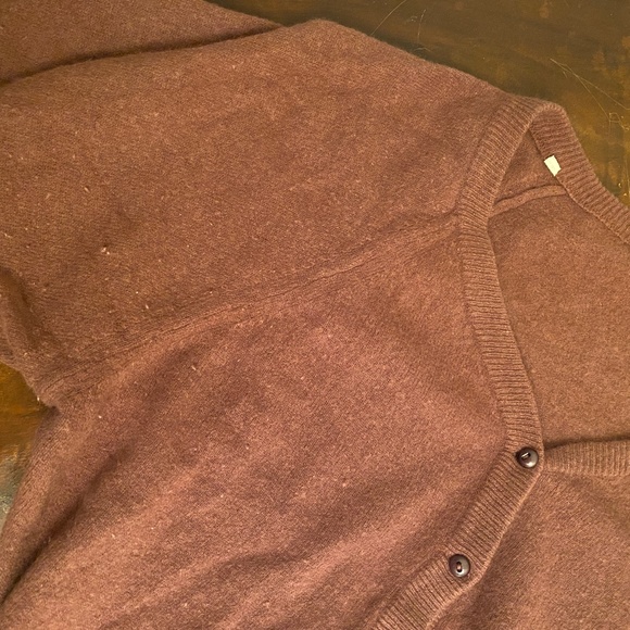 50s Vintage Soft Brown Sweater Cardigan Sz XS, S - Picture 10 of 11